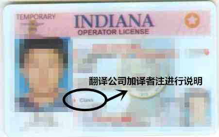 美國印第安納州駕照翻譯中文翻譯模板(圖2) 美國印第安納州駕照翻譯中文翻譯模板(圖2)