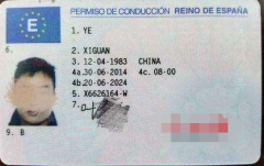 西班牙語駕照翻譯件模板