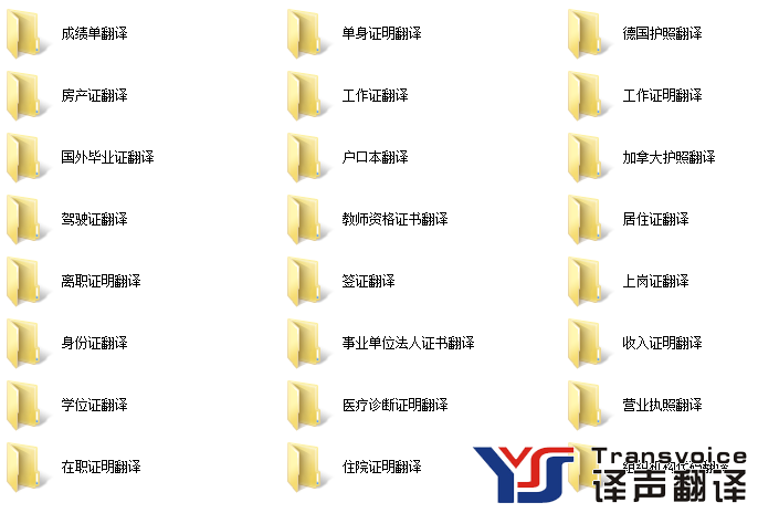 專業(yè)證件翻譯模板