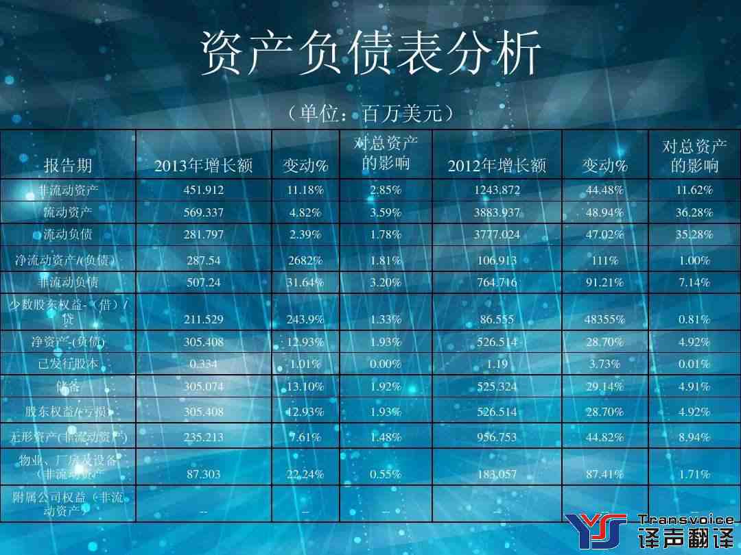 公司報(bào)表翻譯公司