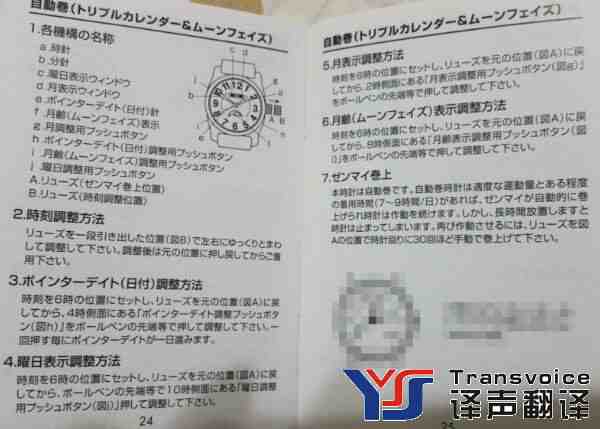 產(chǎn)品使用說明書翻譯