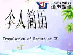 簡(jiǎn)歷翻譯中英文模板