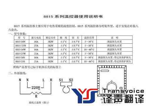 電器說明書翻譯 電器說明書翻譯