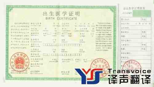 國外出生證明翻譯
