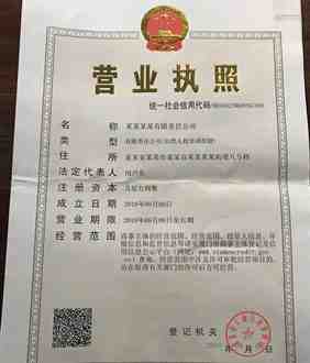 營(yíng)業(yè)執(zhí)照翻譯模板